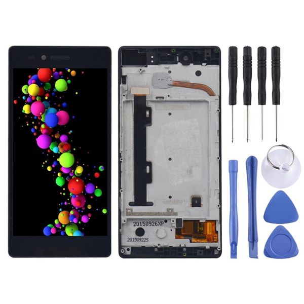 

lcd screen and digitizer full assembly with frame for lenovo vibe sz90