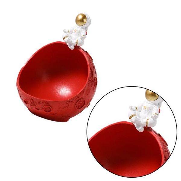 

1pc creative storage box spaceman design nut case candy fruit container sundries holder (red)