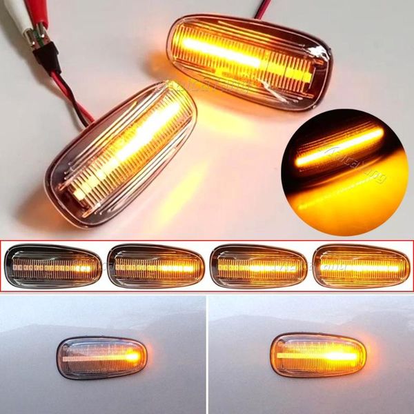 

emergency lights 2pcs dynamic turn signal light for zafira a 1999-2005 astra g 1998-2009 side marker sequential blinker