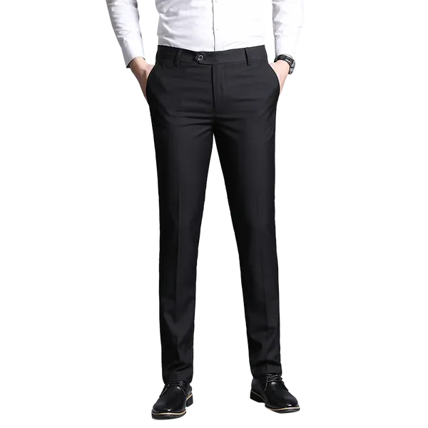 Stile: Anzughosen für Herren, Business-Hose, klassische Herren-Kleiderhose, Ganzkörpermode, Grau, Schwarz, lässige Herren-Anzughose, Größe 32