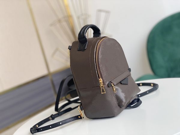 

2021 mini backpack schoolbag handbag lady shoulder bag flower palm spring