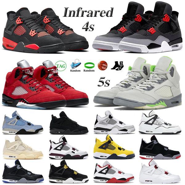 

4s men women basketball shoes black cat bred thunder cool grey metallic red white oreo military bluebird oreo stealth laney blue 5s sports s
