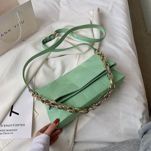 

evening bags shoulder bag crossbody for women handbag purse all-match chain solid color retro 2021 designer fashion pu leather