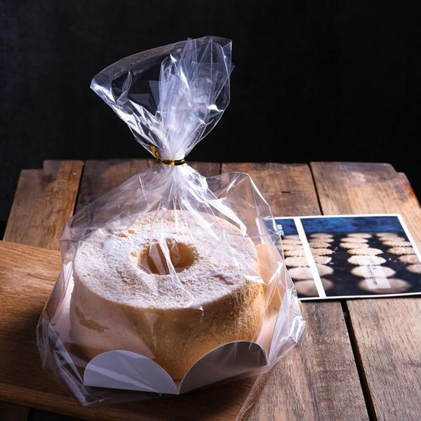 

gift wrap 10 pcs chiffon cake packaging diy baking bags paper box for bakery cholocate candy food packing bag 6/8 inch