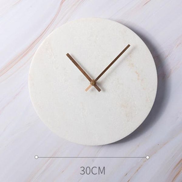 

wall clocks simple marble clock creative modern design watch living room decoration kitchen saat home accessories b1010
