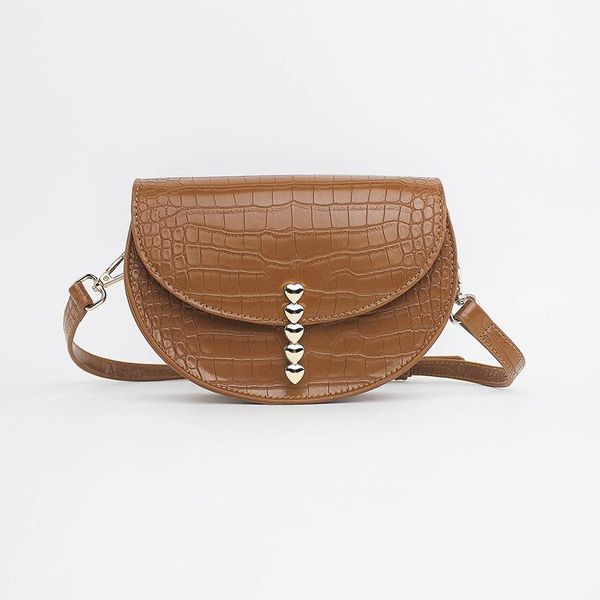 

cross body 2021 female bag spring and summer heart-shaped lock one-shoulder messenger crocodile pattern
