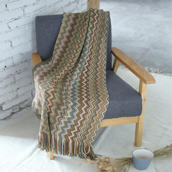 

throw blanket with tassels soft knitted blanket for home office sofa couch chair home textile
