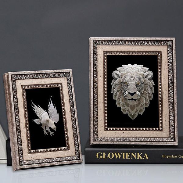 

6/7 inch italian modern simple luxury wood p frame living room ornaments