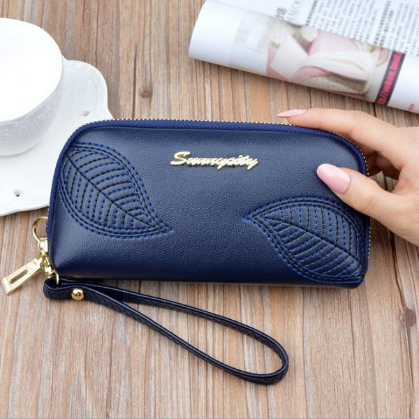 

wholesale women handbag embroidered womens hand purse elegant atmosphere shell long wallet trend embroidereds leather mobile phone bag, Red;black
