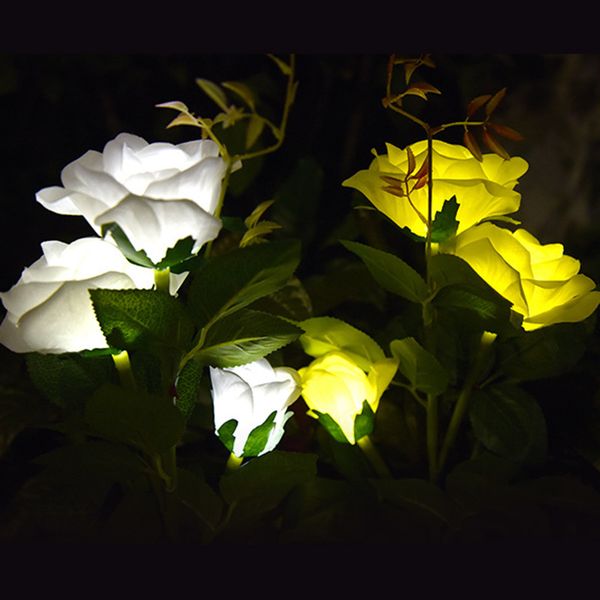 

2021 new sunlight from sun-emitting diode three heads have risen light into the open air villa garden inserted lamp ip65 five colors availab