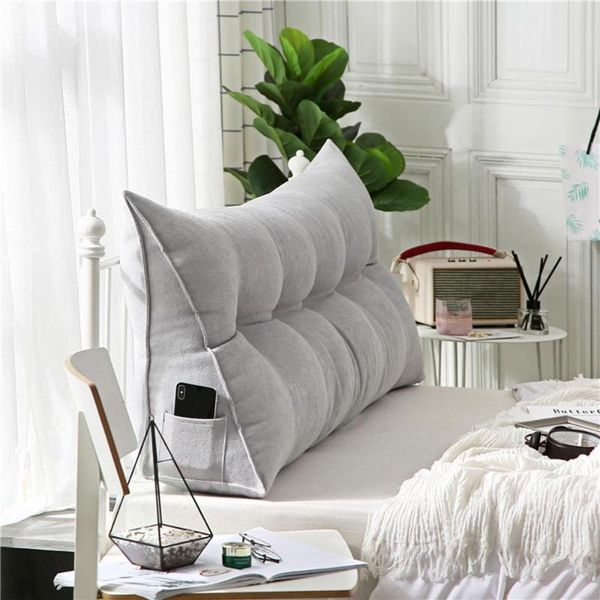 

cushion/decorative pillow 60*20*50cm removable bedside velet cushion triangular bed backrest for couple soft large waist sofa tatami