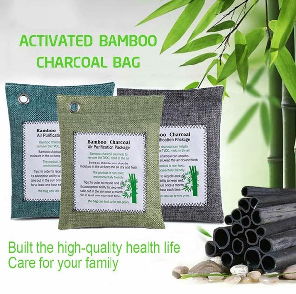 

car air freshener bags moistureproof natural purifier bag activated bamboo charcoal purifying 200g home 20