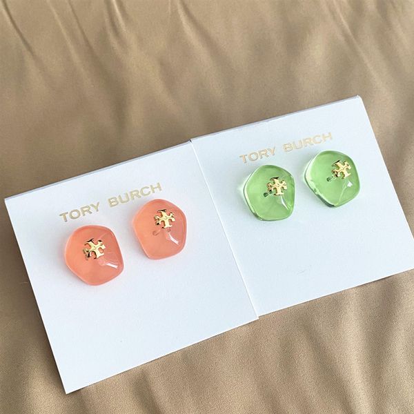 

special offer 70% off luxury jewelry jewelry resin tb earrings with irregular design, Golden