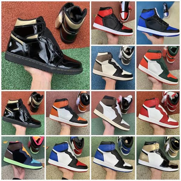 

with box mens 1 high og basketball shoes jordan1s university blue electro orange dark mocha bred shadow unc twist men women sneakers trainer