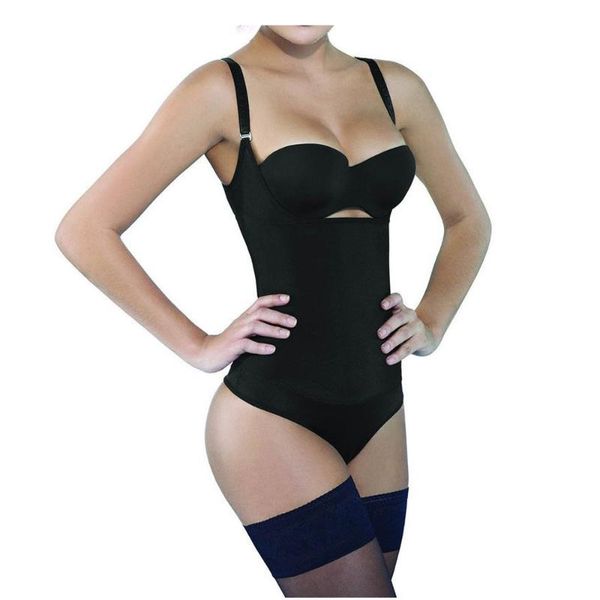 

women's shapers lady slim underwear one piece bodysuit shapewear body control underbust bulifter waist trainer, Black;white