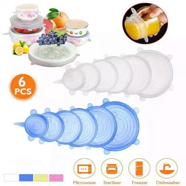

kitchen storage & organization silicone cover stretch lids reusable airtight food wrap covers /keeping fresh seal bowl stretchy microwave co