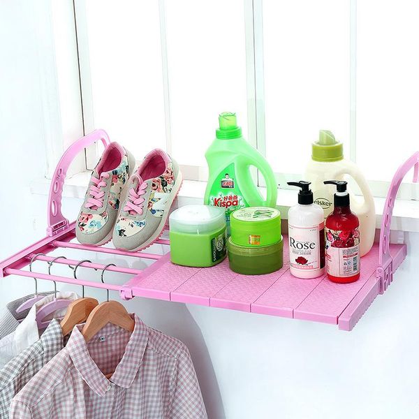 

laundry bags multifunction home balcony hanging shelf adjustable foldable clothes shoes drying racks holder storage organizer shelves