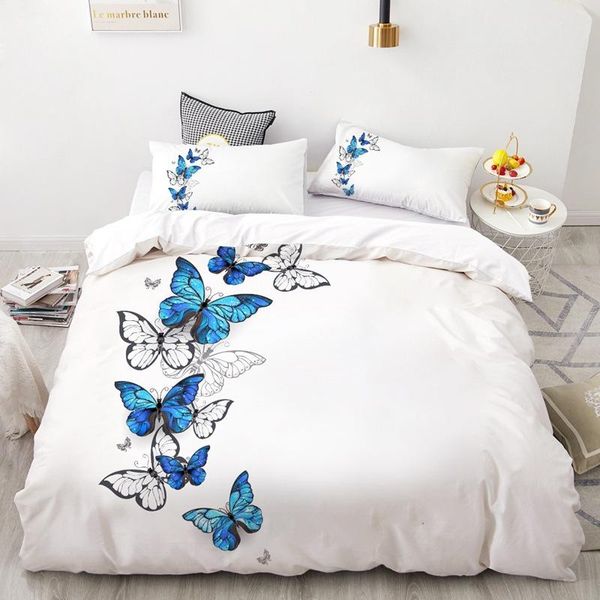 

fashion princess duvet cover butterfly 3d quilts and bedding set  twins bed set xy64#