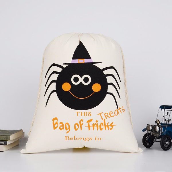 

36*44cm halloween candy bag pumpkin head gift bag cotton beam gift large capacity halloween decorations canvas bags