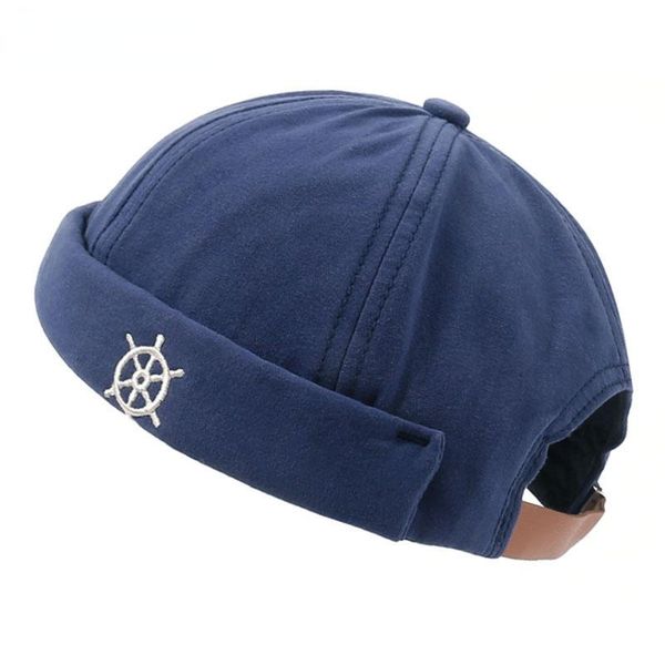 

beanies fashion embroidery men women skullcap hat casual docker sailor mechanic brimless solid color gorro invierno mujer spring cap