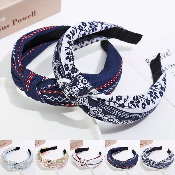 

hair accessories wide knot bands for women headdress solid color floral headband bezel girls hairband hoop female
