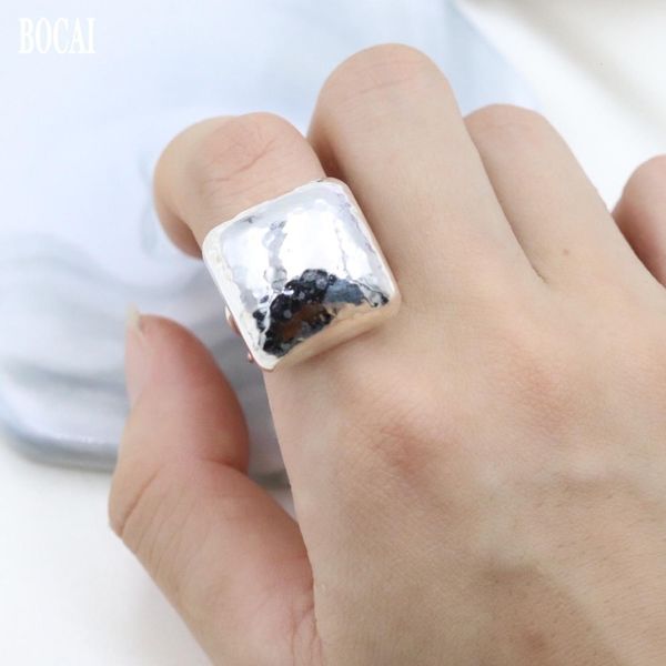

2021 new s925 sterling sier percussion fashion personality open design ethnic style woman ring 3q1p, Silver