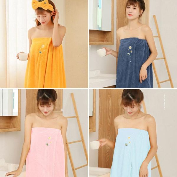 

towel soft woman shower water uptake home textile bathrobe sauna bath skirt