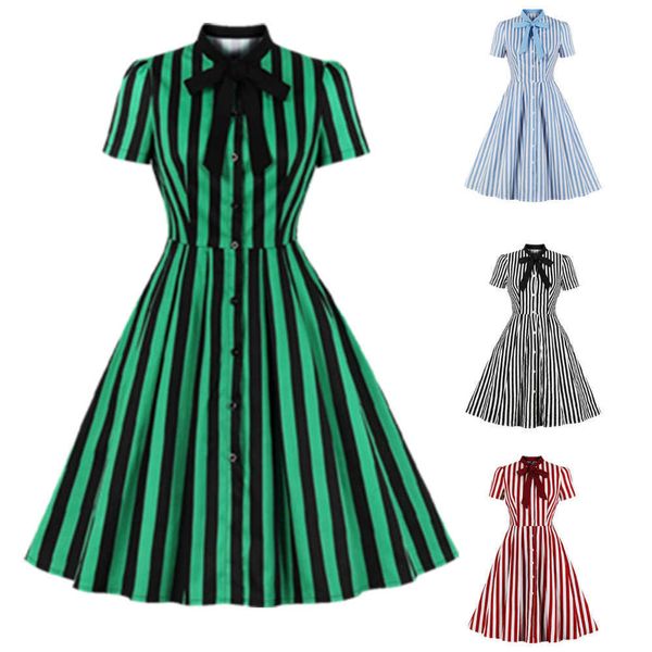 

women's black striped dress youger girl brief dress, Black;gray