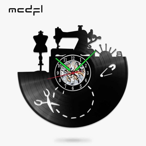 

wall clocks mcdfl sewing large 3d disc clock with backlight plates for mechanic loft modern home decoration living room watch