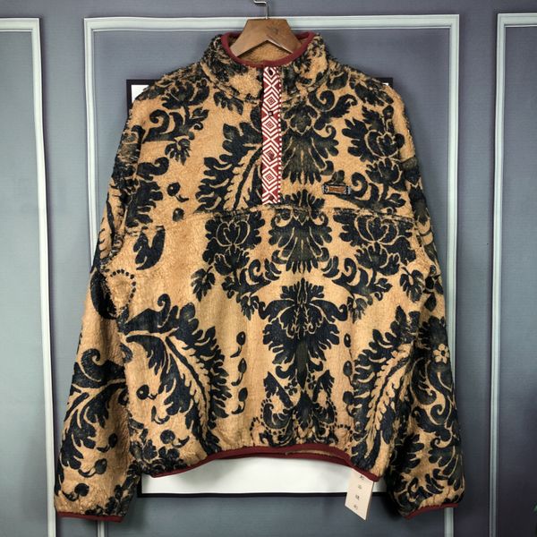 

2021 new keep warm tiger pattern kapital men women lamb wool streetwear jackets clothing high collar jacket fashion zc3w, Black;brown