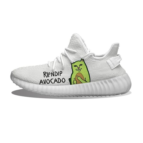 

diy custom avocado middle finger cat running shoes mh printed mens womens trainers outdoor sports sneakers gsps