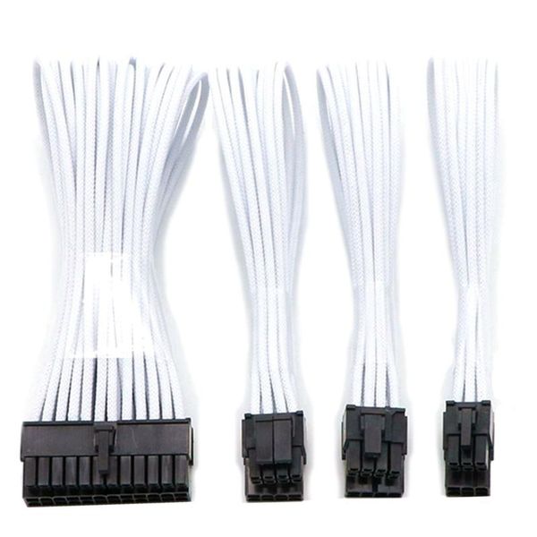 

computer cables & connectors basic extension cable kit - 1pc atx 24pin, eps 4+4pin, pci-e 6+2pin, 6pin power