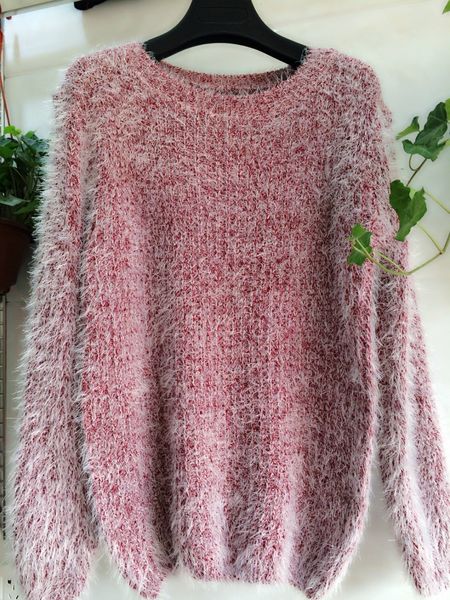 

new mohair 2021 knitted women clothes autumn winter loose jumper robe pull femme hiver sweater maxv, White;black