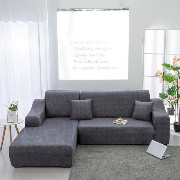 

chair covers linen pattern corner sofa cover for living room couch slipcover elastic sectional chaise need purchase 2pc
