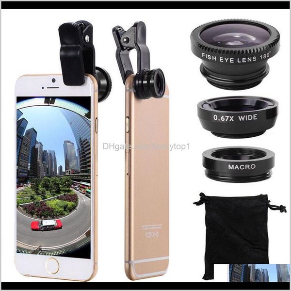 

universal 3 in 1 wide angle macro fisheye lens camera mobile phone lenses fish eye lentes for iphone 6 7 smartphone microscope uzydq ue6ho