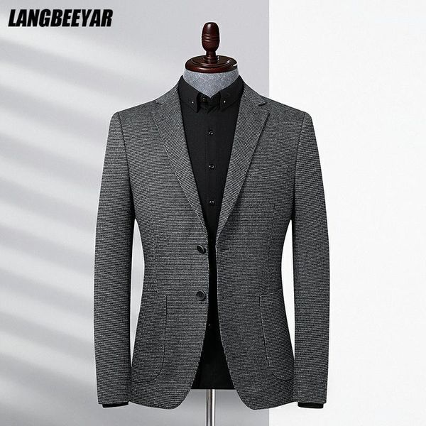 

men's suits & blazers grade brand casual fashion checkered smart men blazer slim fit 2021 jacket party suit coat mens clothing, White;black