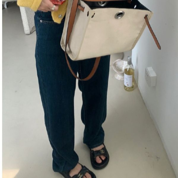 

black brother loose wide leg autumn high waist slim pants, Blue