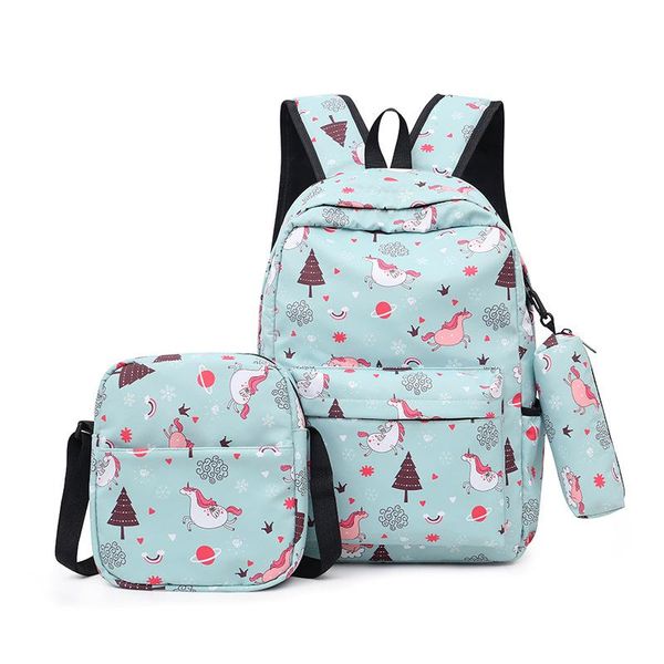 

school bags 3pcs/set printing backpacks schoolbag fashion kids lovely backpack for children girls bag student mochila sac