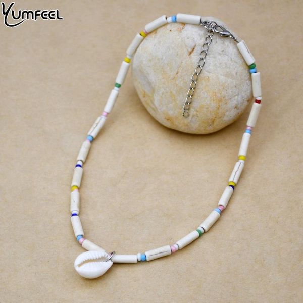 

yumfeel new bohemian jewelry shell necklace women, Golden;silver