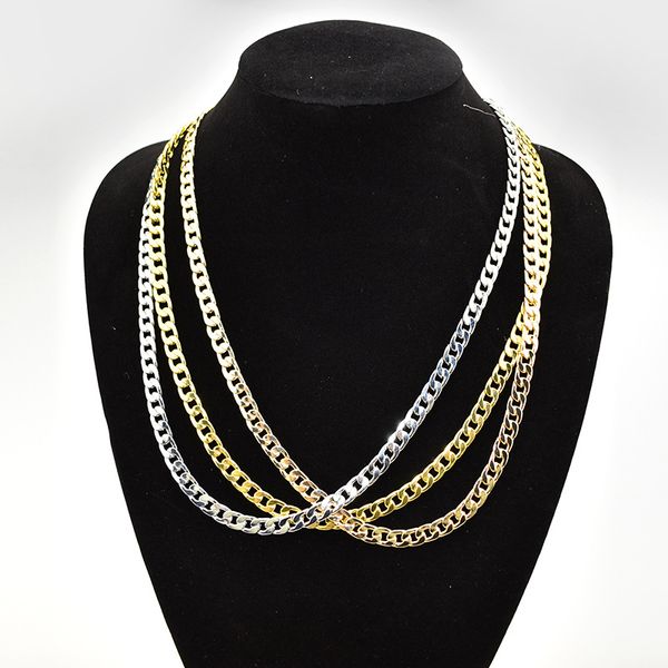 

8mm side necklace new fashion men and women general necklace multicolor bracelet alloy accessories wholesale, Silver