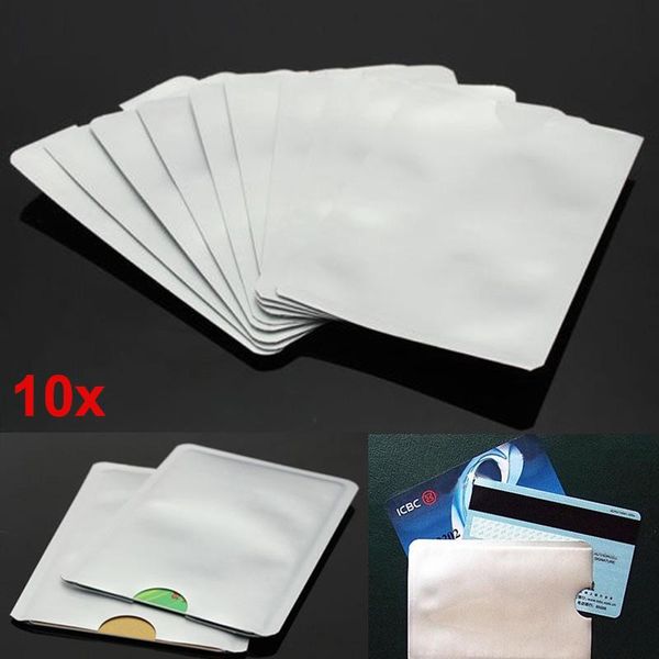 

10pcs protector secure sleeves rfid blocking id holder foil shield ye-hot