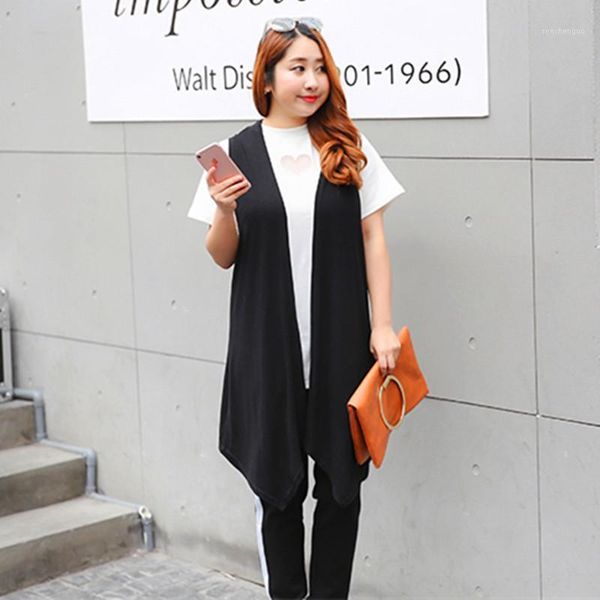

women's vests casual autumn women long solid black red female vest colete feminino coats veste femme gilet 300, Black;white