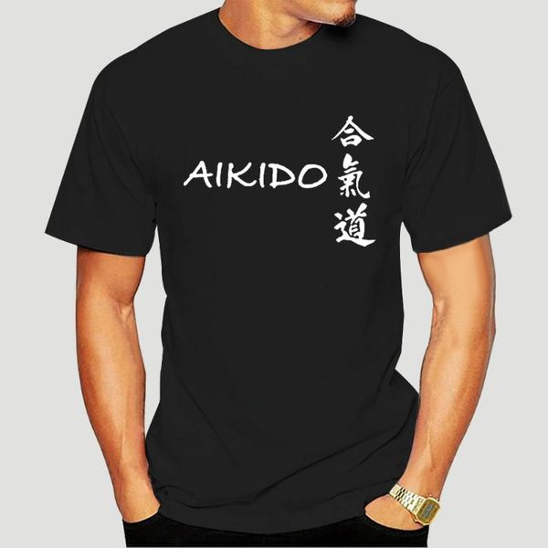 

men's t-shirts aikido japanese martial art fighting 2021 summer good quality brand style funny print t shirts 5711a, White;black