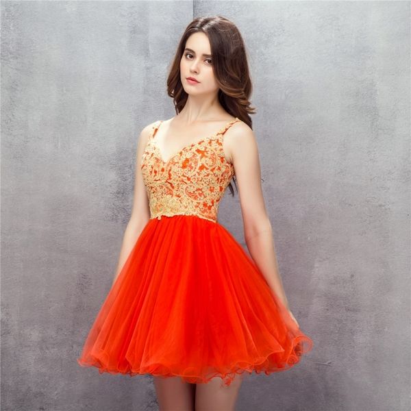 

de 2021 robe soriee new fashion short cocktail es with appliques lace straps a-line hocoming party prom gowns p6ee, Black