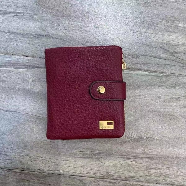 

jccs brand 2021 new genuine leather designer fold wallets women short wallet fashion purse luxury designer wallets, Red;black