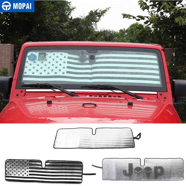 

mopai sun visor car front anti uv window windshield sunshade cover for jeep wrangler jk 2007+ accessories