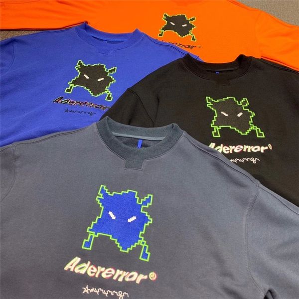 

2021 new oversize adererror sweatshirts men women little monster patch embroidery ader error hoodie 8u4m, Black