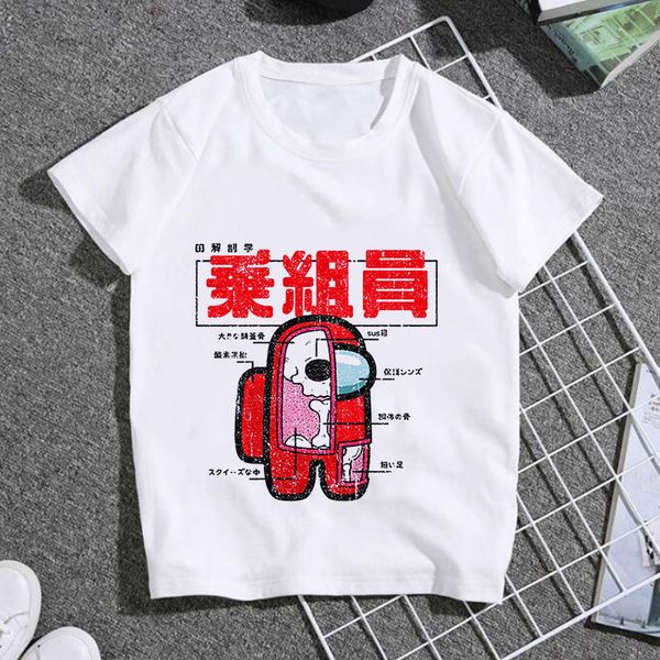 

2020 new game among us t shirt kid cotton print fashion casual summer short sleeve cool tee streetwear boy/girl camiseta, Blue