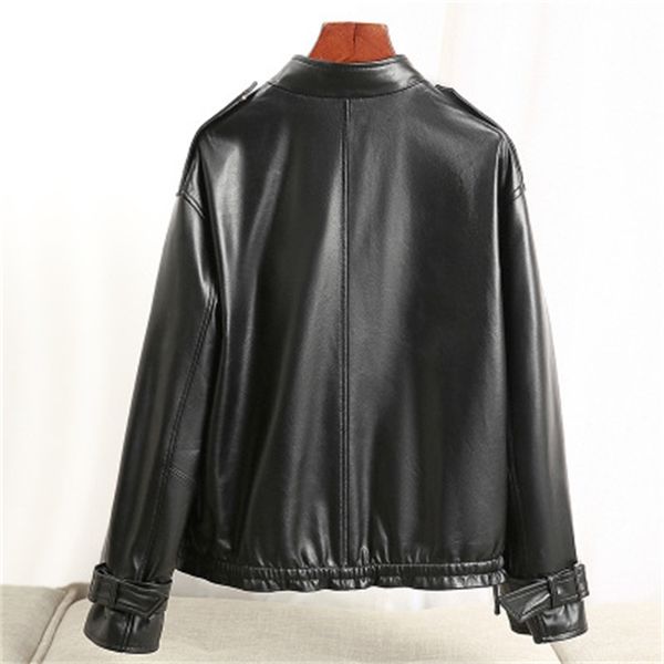 

2021 genuine female spring royal sheep leather r20 1rqp, Black;brown