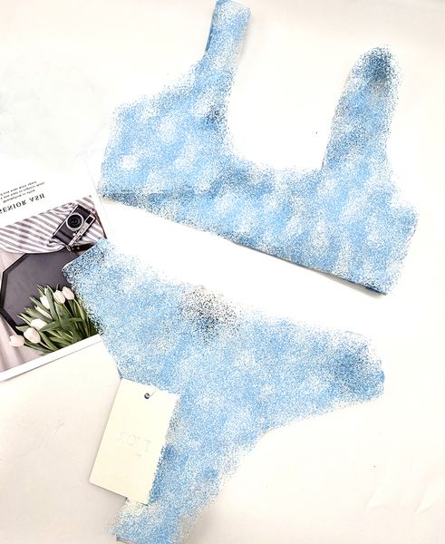 

luxry bikinis set split tank bathing suit for women summer soft touch comfortable swimsuit blue beachwear, Black;green